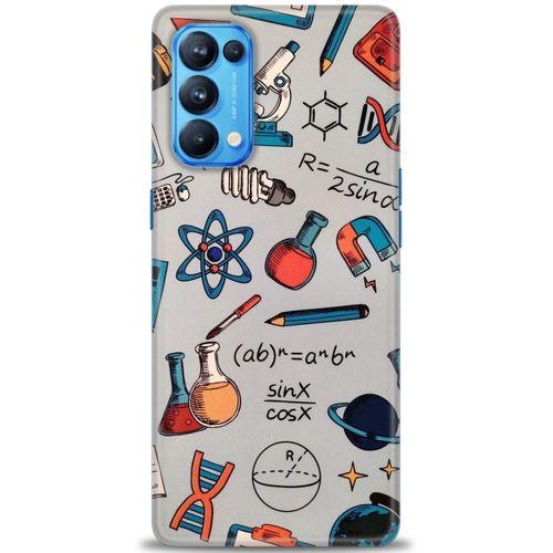 Oppo Reno 5 Pro Kılıf HD Baskılı Kılıf - Formüller + Tam Ekran Koruyucu