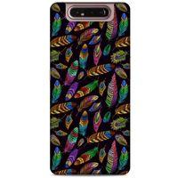 Samsung Galaxy A80 Kılıf Desenli Özel Seri Tüyler (15) Antişok Kılıf