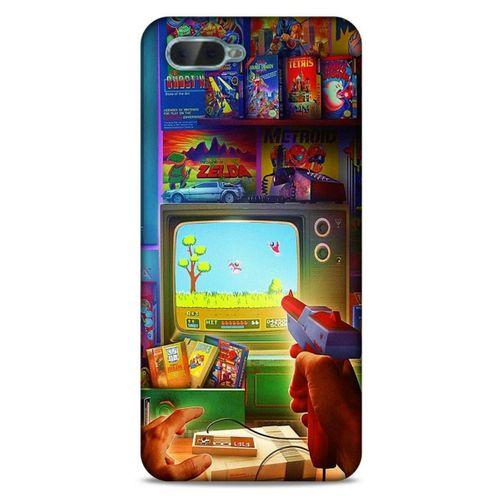 Retro (25) Desen Antişok Kapak Renkli Oppo Rx17 Neo Kılıf