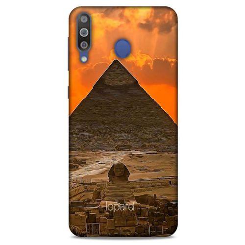 Samsung Galaxy M30 Kılıf Dünya Mimarisi (25) Antişok Kapak Giza Piramitler Mısır