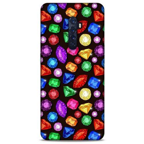 Oppo Reno 2 Kılıf Baskılı Özel Seri Taşlı (5) Koruma Kabı