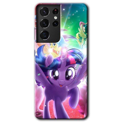 Potkal Hediye Fabrikası Samsung Galaxy S21 Ultra Kılıf HD Desen Baskılı Arka Kapak - Pony