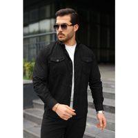 Erkek Uzun Kollu Cepli Kadife Gömlek