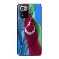 Xiaomi Poco X3 GT Uyumlu Kılıf Azarbaijan (6) Silikon Kılıf Dalgalanan Bayrak