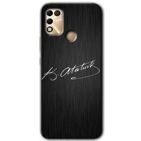 İnfinix Hot 11 Play Kılıf HD Desen Baskılı Arka Kapak - İmza Atatürk