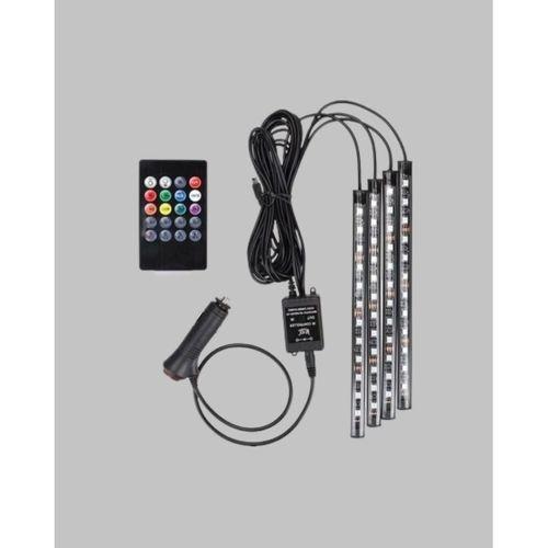 Rgb Araç İçi Led Aydınlatma 12v 48 Led Müzik Kontrollü 4 Şerit Set