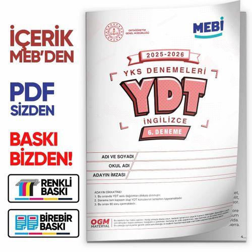 2026 ÖSYM YKS-YDT MEBİ OGM Türkiye Geneli 6 Deneme Büyük Boy Renkli BASKI ÜCRETİ