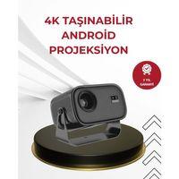 Wifi 6 Ve Bluetooth 5 Bağlantılı Taşınabilir Projeksiyon Makinesi