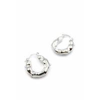 İnci Halka Küpe - Gümüş