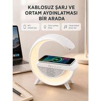 Bluetooth 5.0 Hoparlör – Kablosuz Şarj, Rgb Gece Lambası Ve Fm Radyo