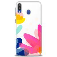 Samsung Galaxy A10S Kılıf HD Baskılı Kılıf - Çiçekk + Tam Ekran Koruyucu