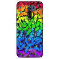 Xiaomi Redmi 9 Kılıf Kelebek Etkisi (4) Koruma Kılıfı Yeşil Kırmızı