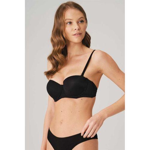 Kadın Balenli Destekli Dolgulu Askısız Straplez Günlük Klasik T-shirt Sütyeni