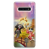 Samsung Galaxy S10 Kılıf Geyşa Kediler Arka Kapak Koruma Desenli Full Koruyucu