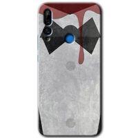 MRCİLETİSİM Huawei Y9 Prime 2019 Kılıf Baskılı Kapak - Gentleman Blood + 5D Tam Kaplayan Cam