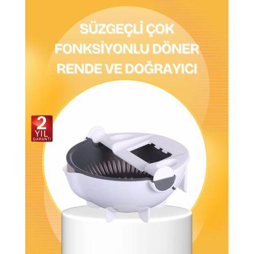 5 Fonksiyonlu Döner Süzgeçli Rende Ve Dilimleyici At