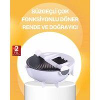 5 Fonksiyonlu Döner Süzgeçli Rende Ve Dilimleyici At