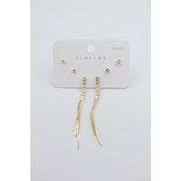 Çoklu Set Küpe - Altın