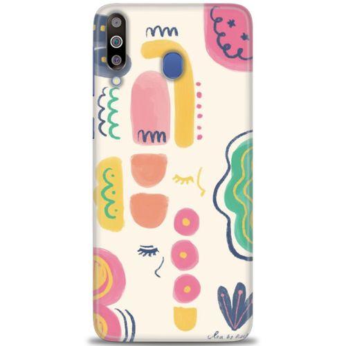 Samsung Galaxy M30 Kılıf HD Baskılı Kılıf - Çizim + Tam Ekran Koruyucu