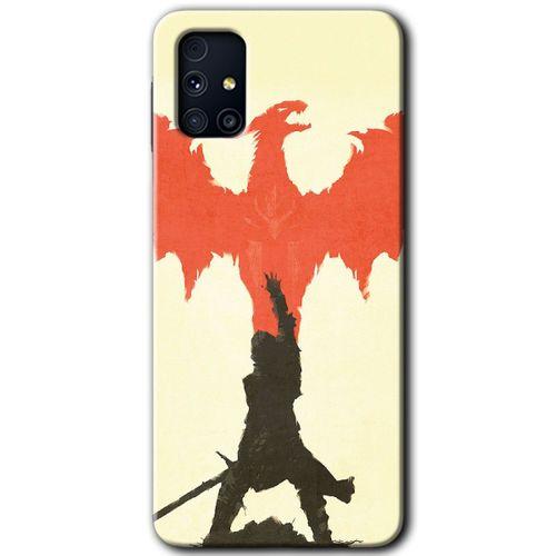 Potkal Hediye Fabrikası Samsung Galaxy M31s Kılıf HD Desen Baskılı Arka Kapak - Dragon Hunter 1