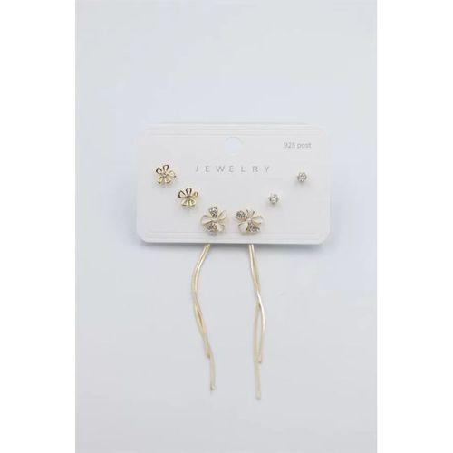 Çoklu Set Küpe - Altın