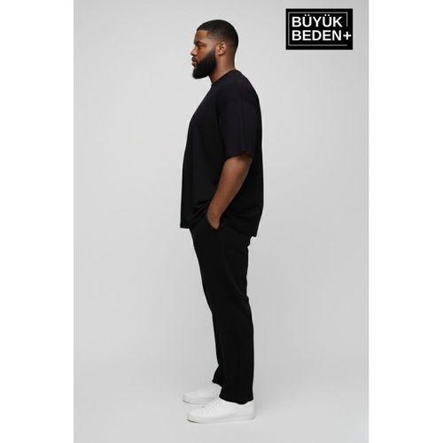 Büyük Beden Erkek Regular Kalıp Basic Bisiklet Yaka 2 li Tişört Seti 3XL-6XL SPR26BTS510+2