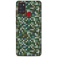 Mermer Desenli (29) Tema Arka Koruma Kılıfı Haki Samsung Galaxy A21s Kılıf