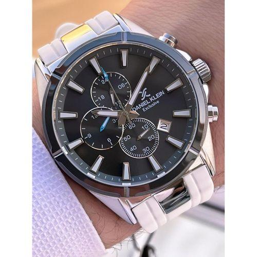 Daniel Klein Erkek Kol Saati 30 Metre Suya Dayanıklı Silikon Kordon + Bileklik Hediyeli VS.BLKT.0714