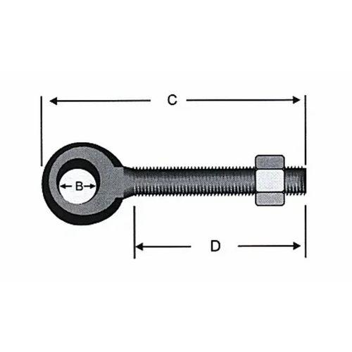 Delikli, Gözlü Civata M10 - 50 Adet