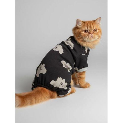 Doggy Doo Kedi Tulumu | Pamuklu Penye Kedi Kıyafeti | Küçük Irklar İçin | Tüy Dökülmesini Azaltır