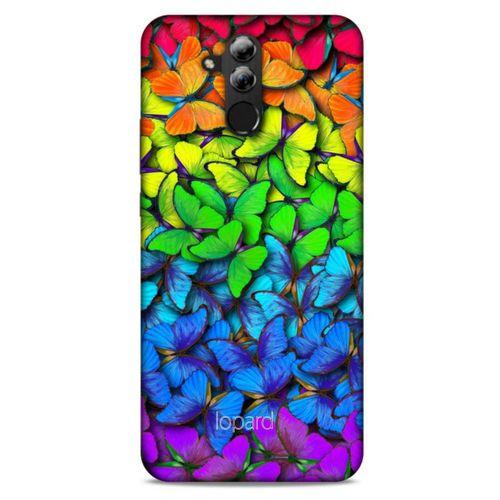 Huawei Mate 20 Lite Kılıf Kelebek Etkisi (4) Koruma Kılıfı Yeşil Kırmızı