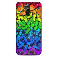 Huawei Mate 20 Lite Kılıf Kelebek Etkisi (4) Koruma Kılıfı Yeşil Kırmızı