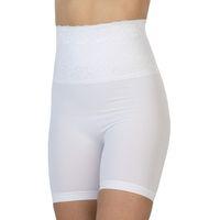 Beyaz  2091 Önü Dantelli Yüksek Bel Boxer Korse