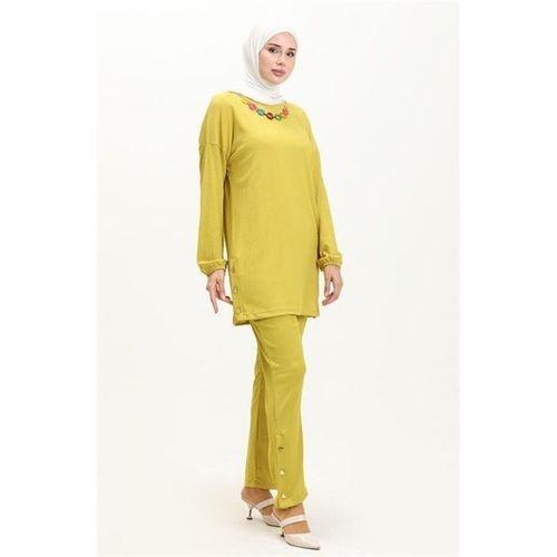 Candy Kolye Detaylı Tunik Pantolon İkili Takım - 71136.108 - Yağ Yeşili