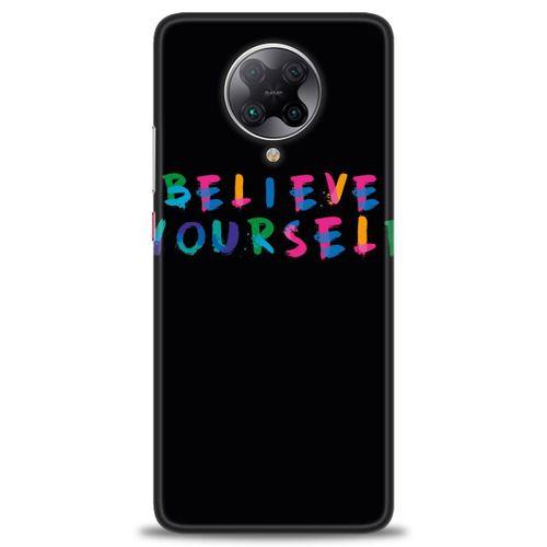 Xiaomi Redmi K30 Pro Kılıf HD Baskılı Kılıf - Believe + Tam Ekran Koruyucu