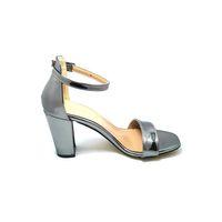 PUNTO 191205 Platin Rugan Kadın Tek Bant Abiye Ayakkabı