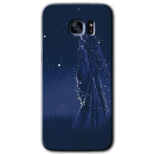 Potkal Hediye Fabrikası Samsung Galaxy S7 Edge HD Baskılı Kılıf + 9D Tam Ekran Koruyucu - Gecenin Kraliçesi