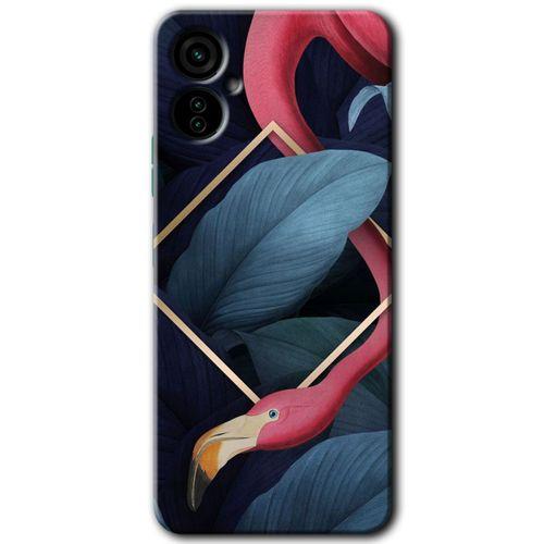 Tecno Camon 19 Neo Kılıf HD Desen Baskılı Arka Kapak - Flamingo Yaprak