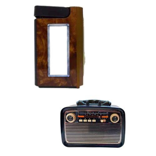 Bluetooth Hoparlör Ahşap Renk Vintage Işıklı Nostaljik Radyo Fm Ahşap Görünümlü Yeni Nesil
