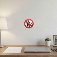 Gaz Çıkarılmaz İşareti Yuvarlak Dekoratif Tabela 14cmx14cmx4mm