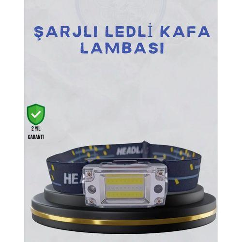 Kompakt Led Kafs Feneri Usb Şarjlı Manyetik 2 Işık Modlu 215 Lümen