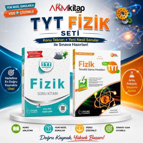 TYT Fizik Konu Anlatımlı ve Soru Bankası 2 Kitap Set Palme Yayınları