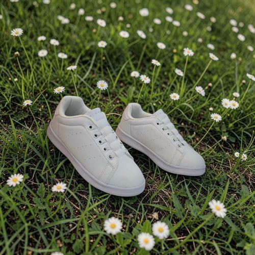 Bestof 041pf Beyaz Lastikli Fuspetli Çocuk Spor Ayakkabı