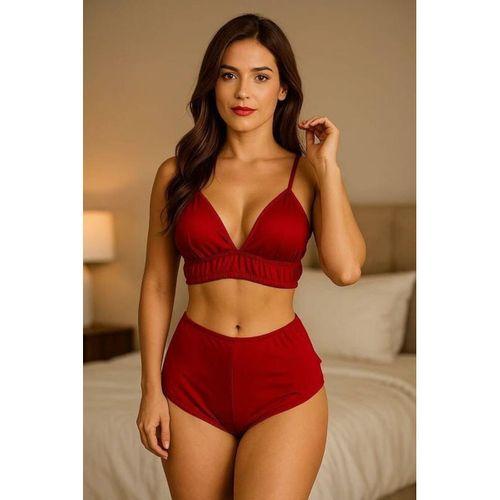 Yüksek Bel Şortlu Bralet Takım