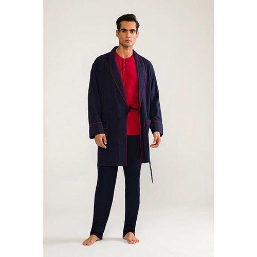 D's Damat 03000 5'li Robdöşambr Erkek  Damat Pijama Seti