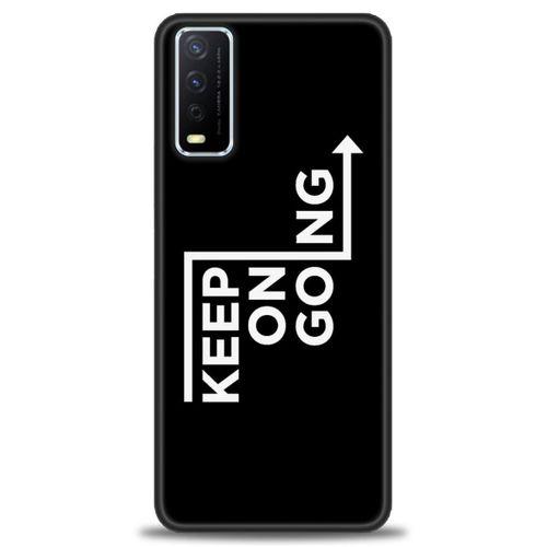 Vivo Y20 Kılıf HD Baskılı Kılıf - Keep On Going + Tam Ekran Koruyucu