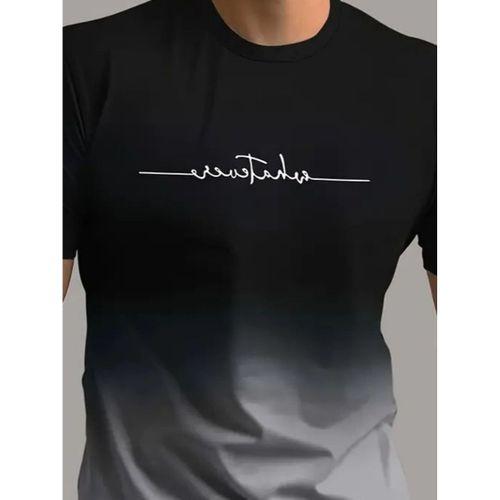 Erkek Kısa Kollu Bisiklet Yaka Baskılı Süprem T-shirt