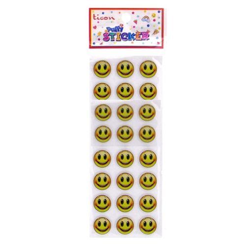 Ticon Puffy Sticker Gülen Yüz - 2 adet