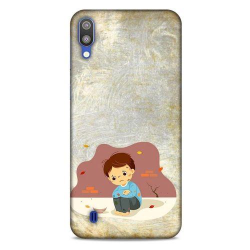 Samsung Galaxy M10 Kılıf Depresyon (10) Full Koruma Kılıfı Yeşil Turuncu