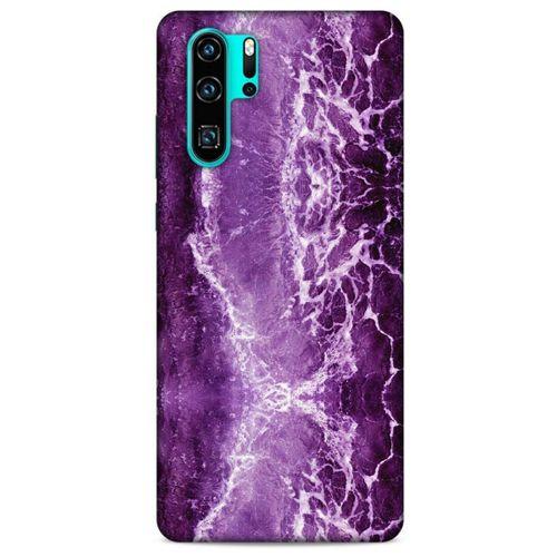 Mermer Desenli (18) Tema Telefon Kılıfları Mor Huawei P30 Pro Kılıf